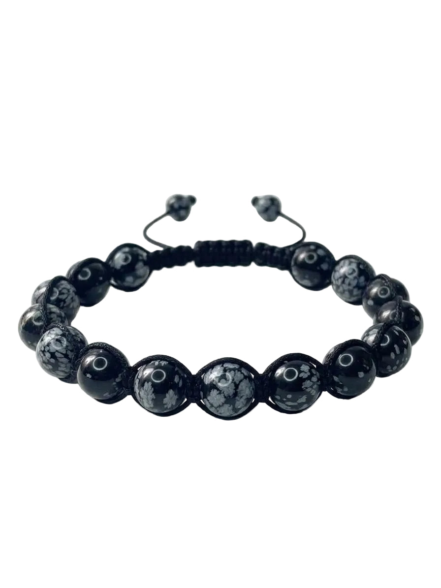 Pulsera Obsidiana Copo de Nieve | Introspección y Equilibrio