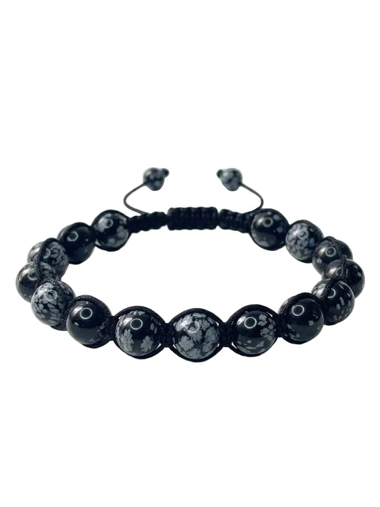 Pulsera Obsidiana Copo de Nieve | Introspección y Equilibrio