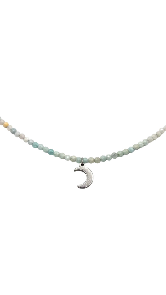 Collar Gargantilla Amazonita Facetada | Equilibrio y Elegancia