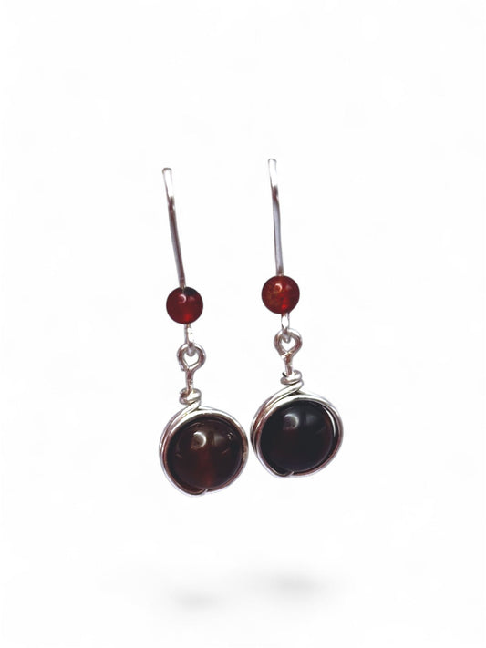 Pendientes Largos de Ágata Fuego – Energía, Vitalidad y Elegancia Natural