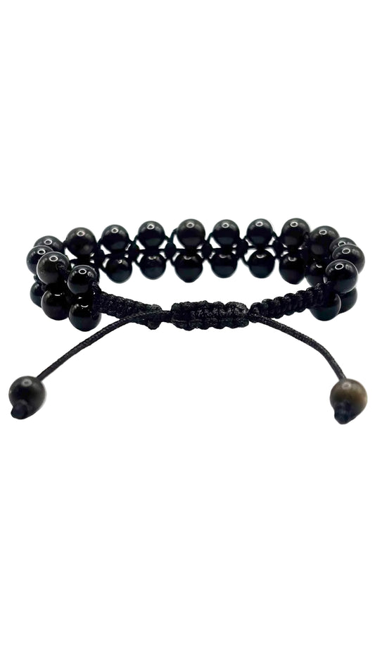 Brazalete Turmalina, Obsidiana y Ónix | Protección Total