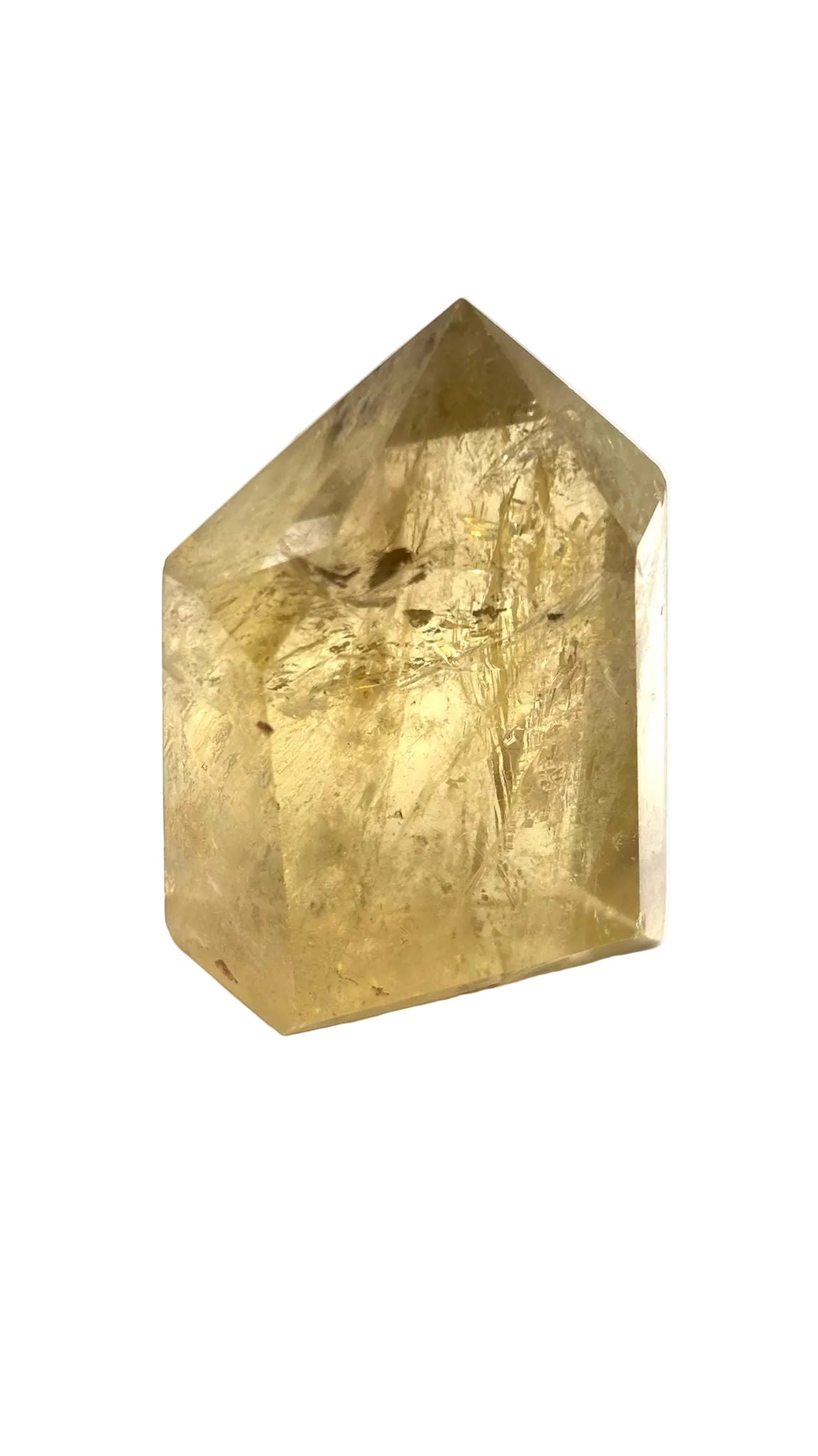 Punta de Citrino pulido de 6 Caras – Piedra de Abundancia