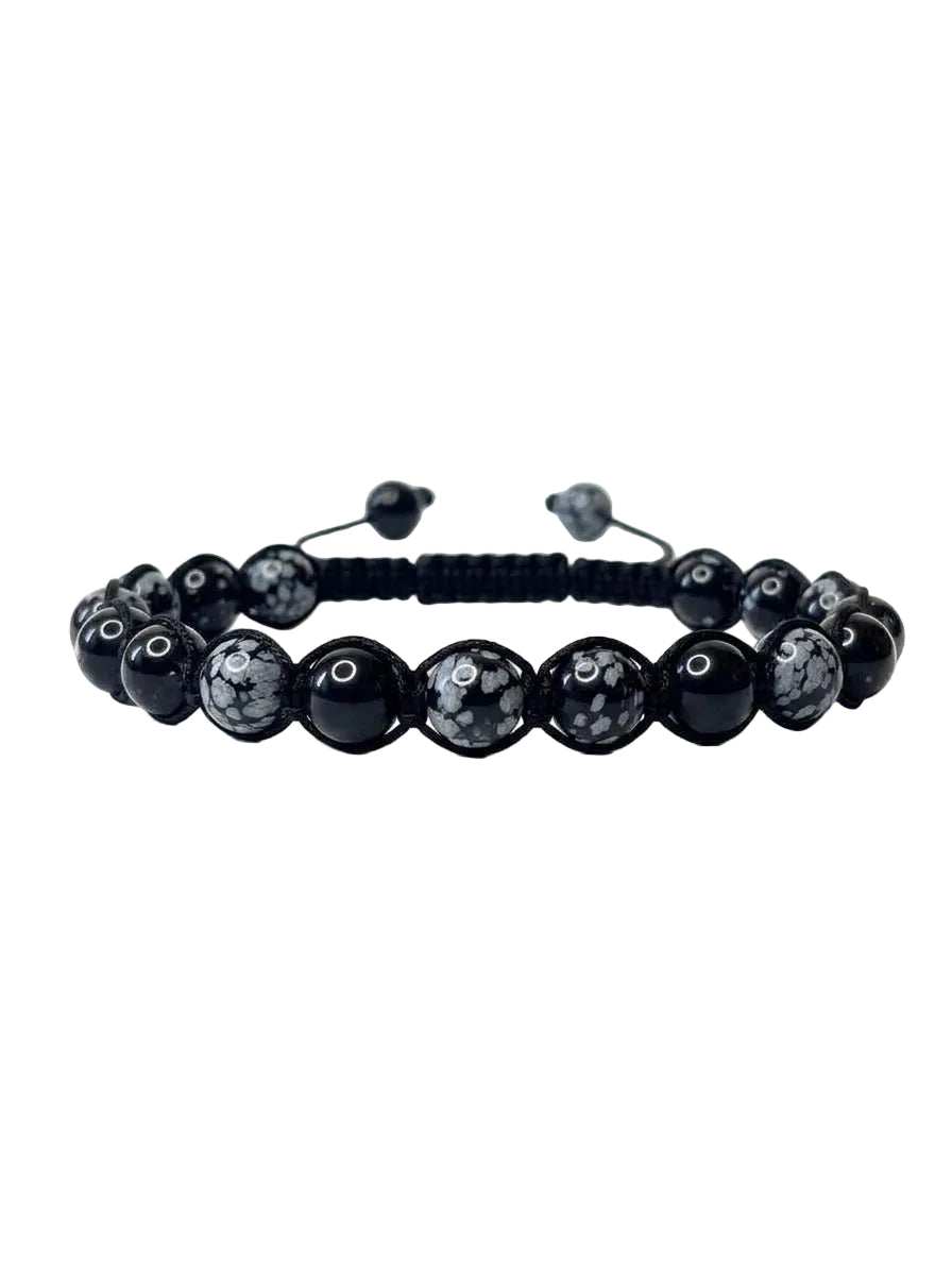 Pulsera Obsidiana Copo de Nieve | Introspección y Equilibrio