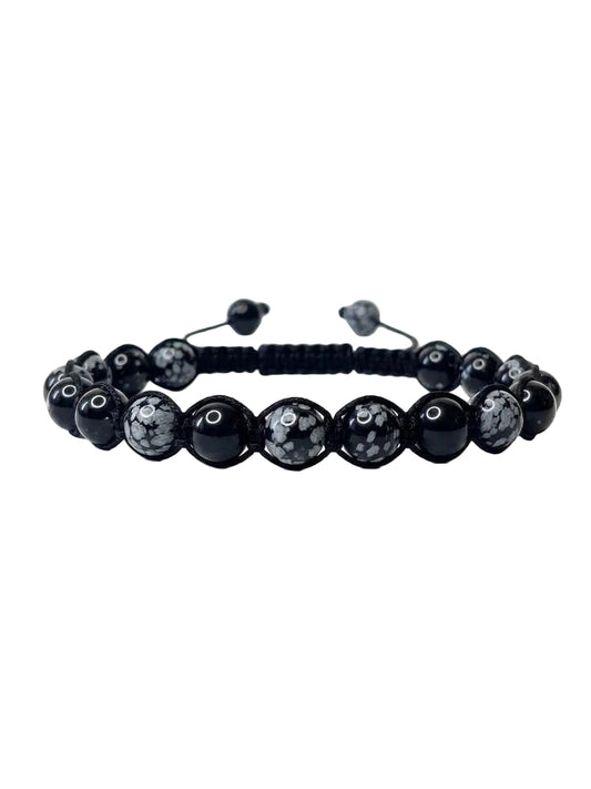 Pulsera Obsidiana Copo de Nieve | Introspección y Equilibrio