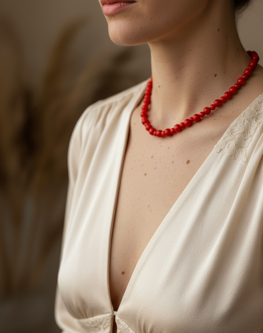 Collar de Coral Rojo