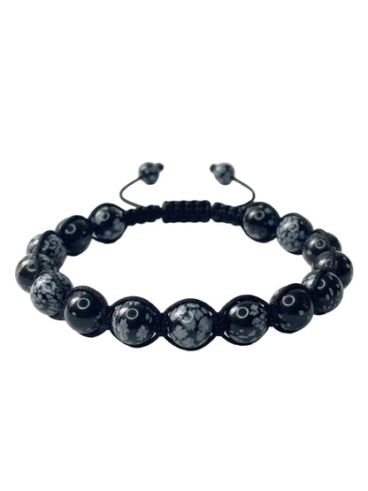 Pulsera Obsidiana Copo de Nieve | Introspección y Equilibrio