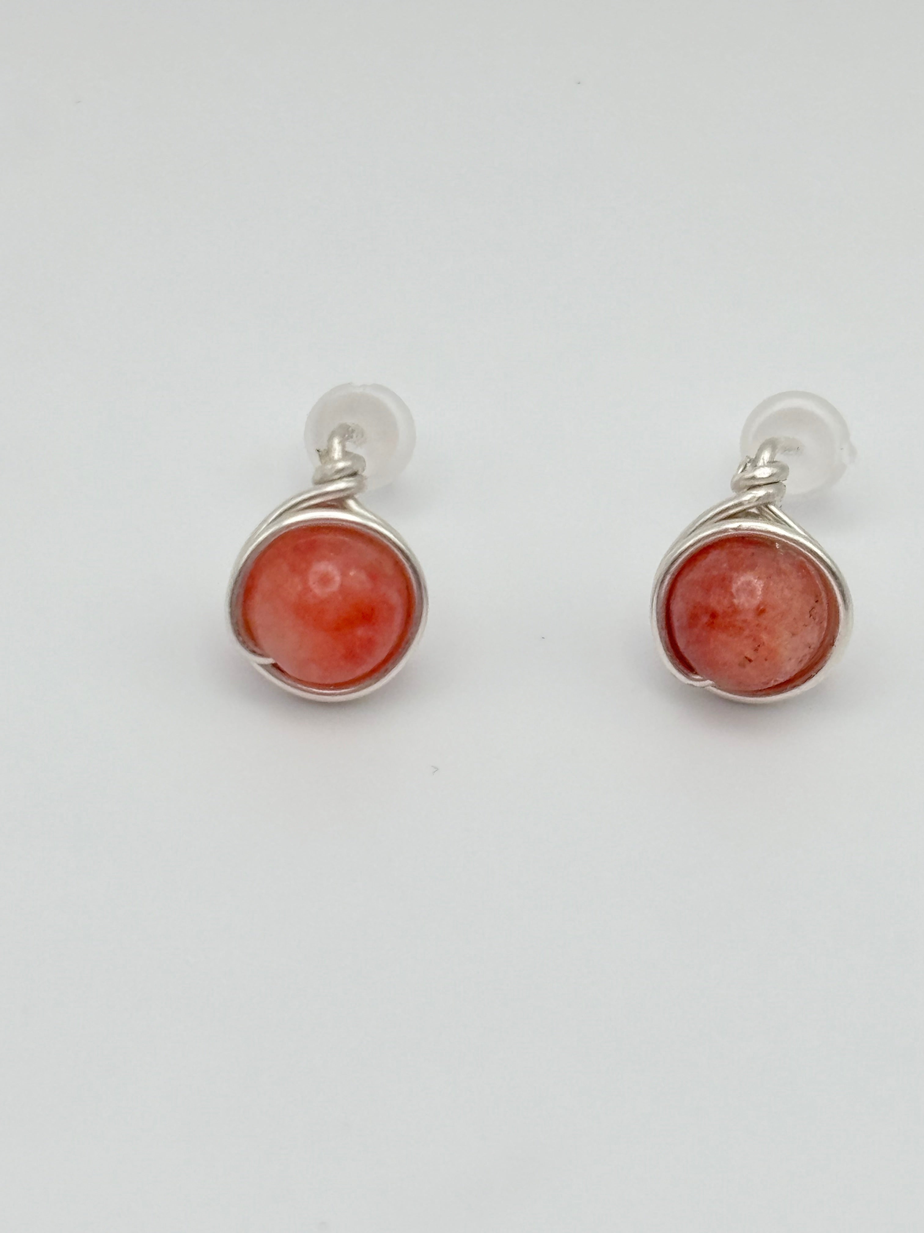 Pendientes de Piedra Natural – Plata Ley 925 | Elegancia, Energía y Artesanía