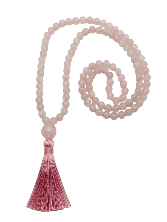 Japa Mala Cuarzo Rosa | Amor y Paz Interior