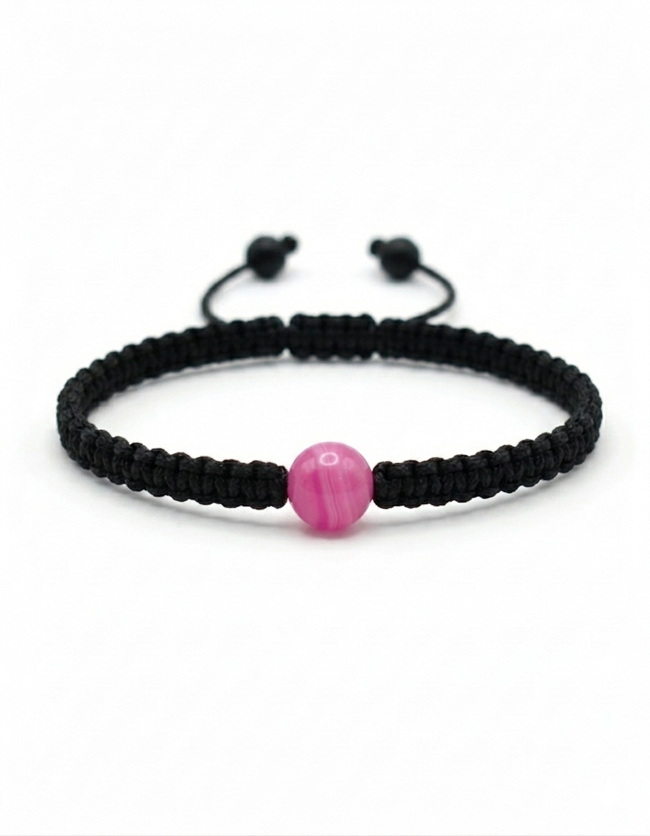 Pulsera Minimalista de una  Piedra Natural 8 mm – Estilo y Energía