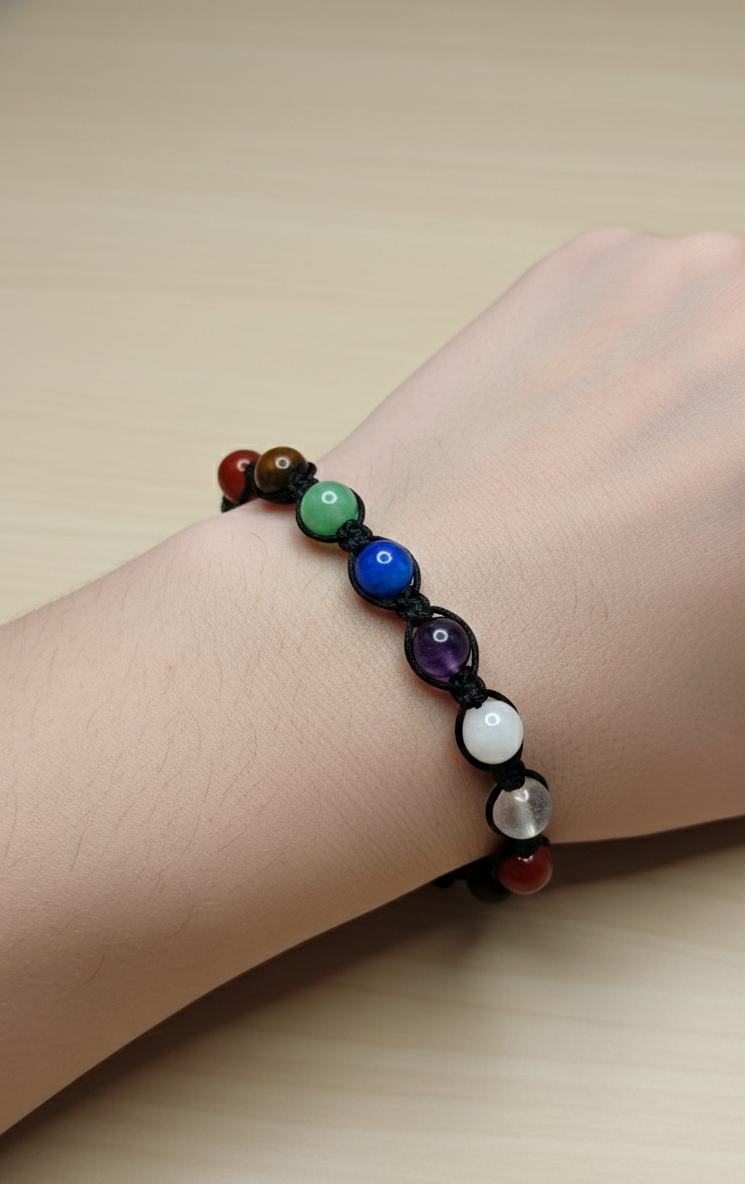 Pulsera 7 Arcángeles con Tejido Macramé – Protección, Luz y Acompañamiento Espiritual