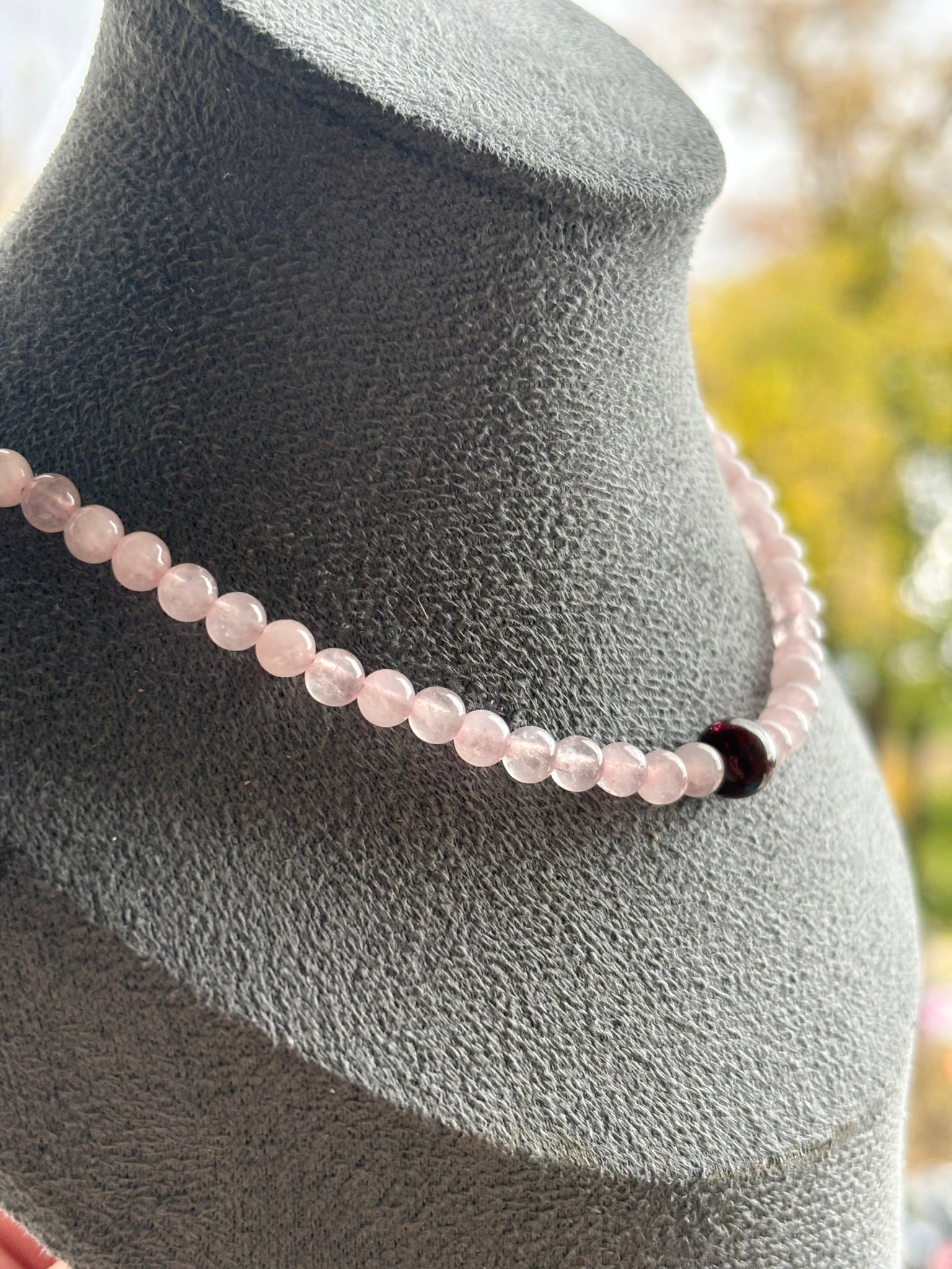 Gargantilla Cuarzo Rosa