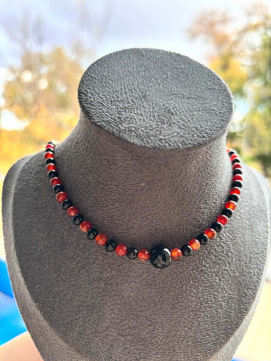 Gargantilla Cornalina con Ónix