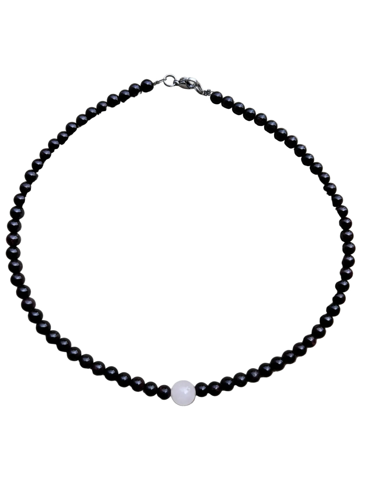 Collar Gargantilla Granate y Cuarzo Rosa | Amor y Vitalidad