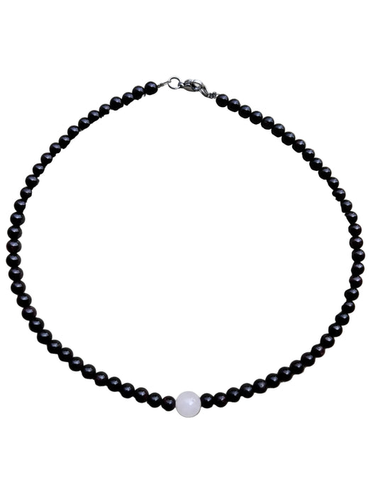 Collar Gargantilla Granate y Cuarzo Rosa | Amor y Vitalidad