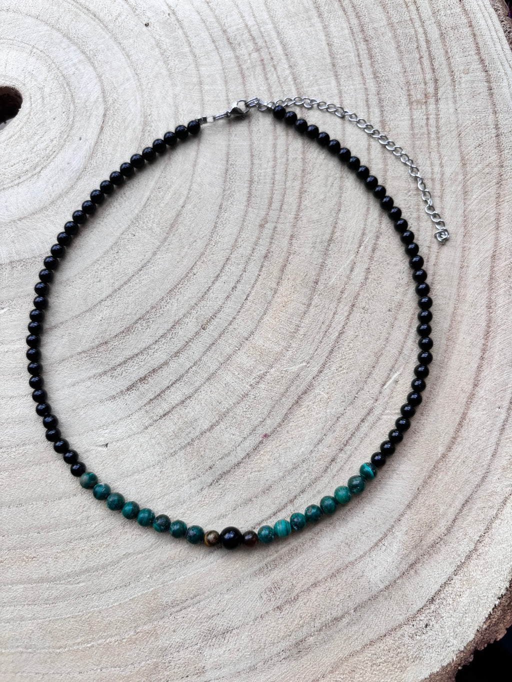 Gargantilla de Ónix con Malaquita