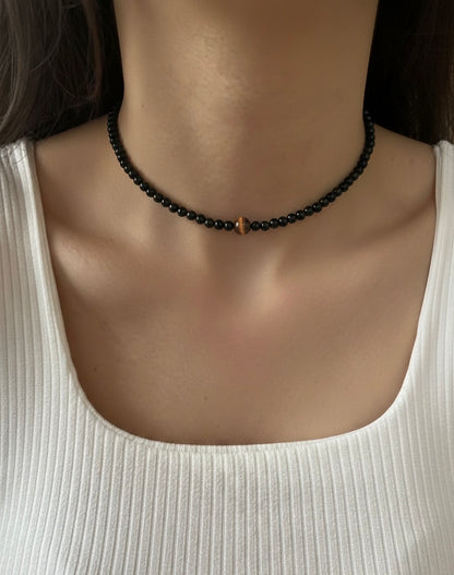 Collar Gargantilla Ónix y Ojo de Tigre | Protección y Equilibrio