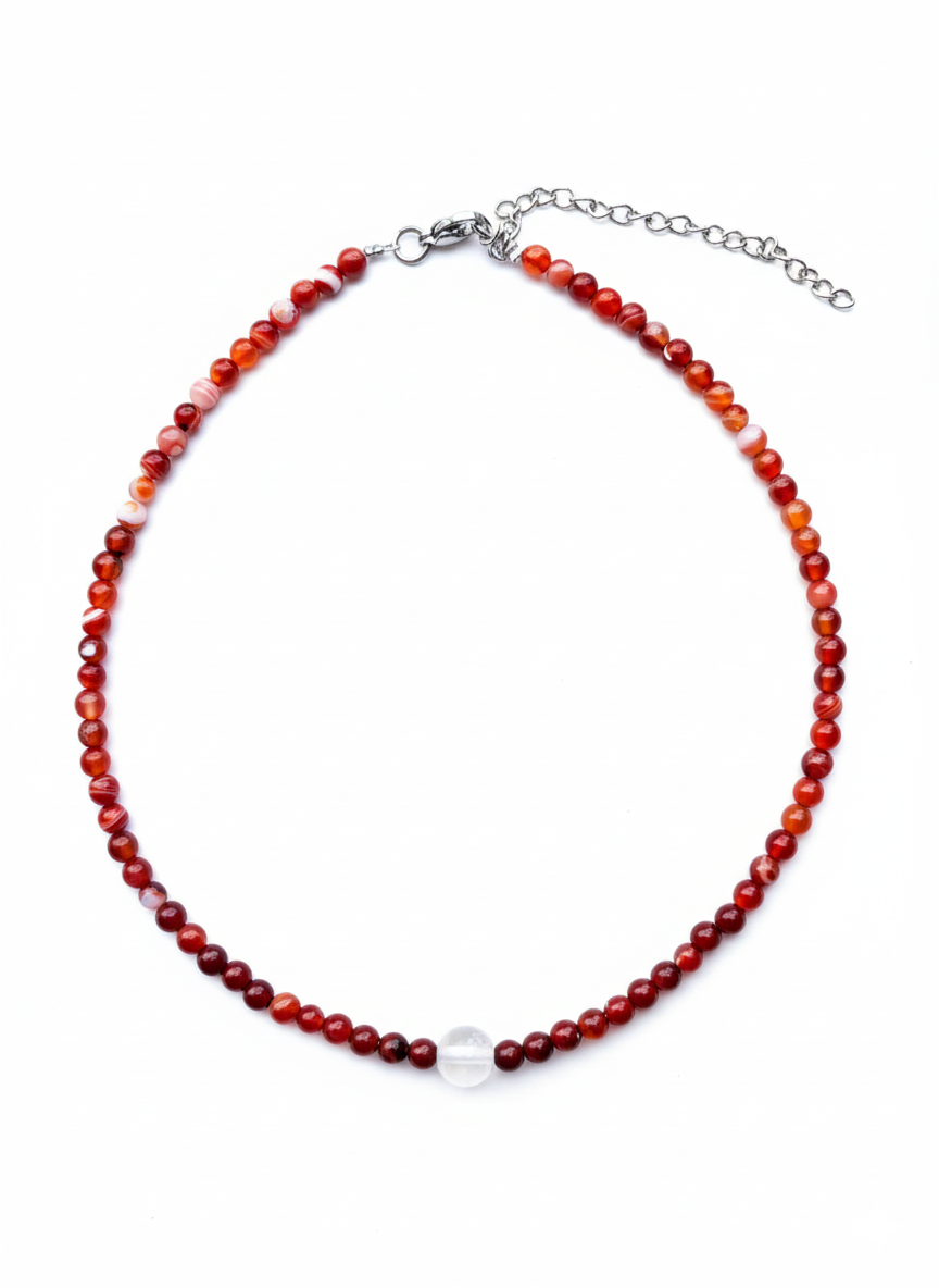 Gargantilla de Ágata cornalina