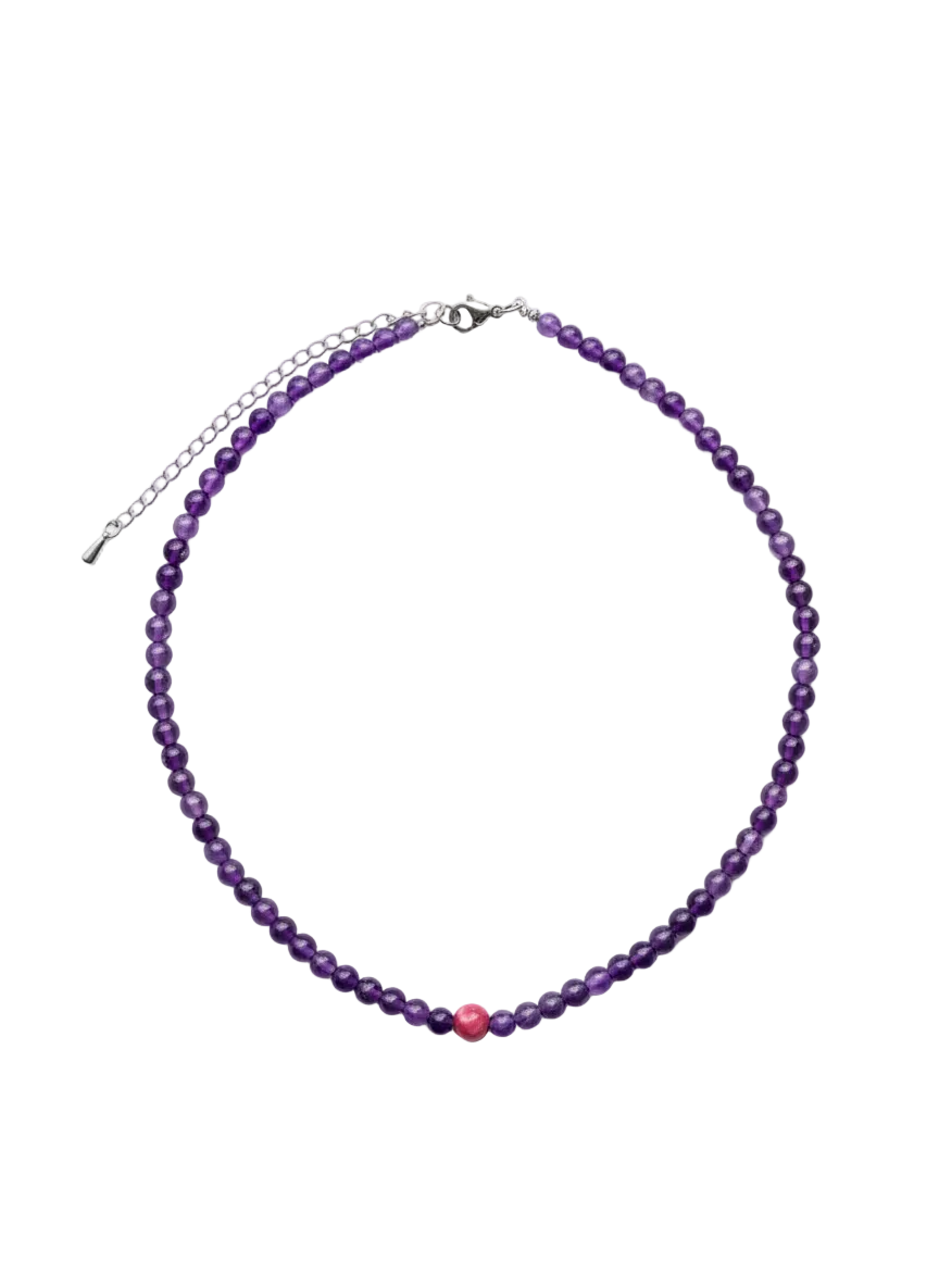 Collar Gargantilla Amatista y Morganita | Calma y Protección