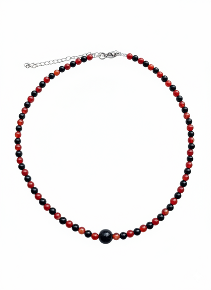 Collar Gargantilla Cornalina y Ónix | Vitalidad y Protección