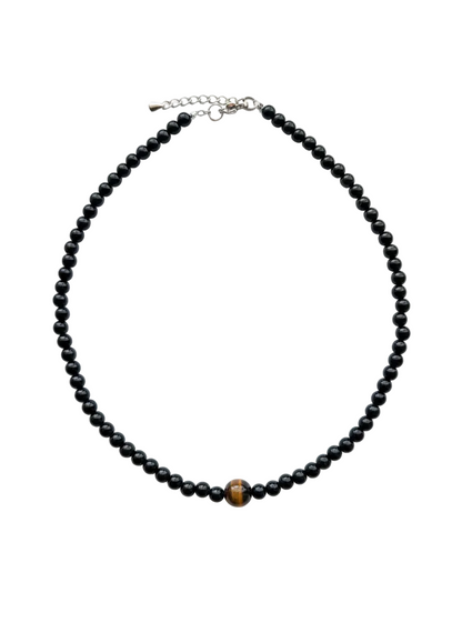 Collar Gargantilla Ónix y Ojo de Tigre | Protección y Equilibrio