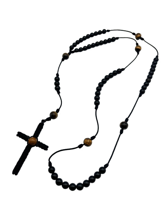 Rosario Ónix y Ojo de Tigre | Protección y Equilibrio