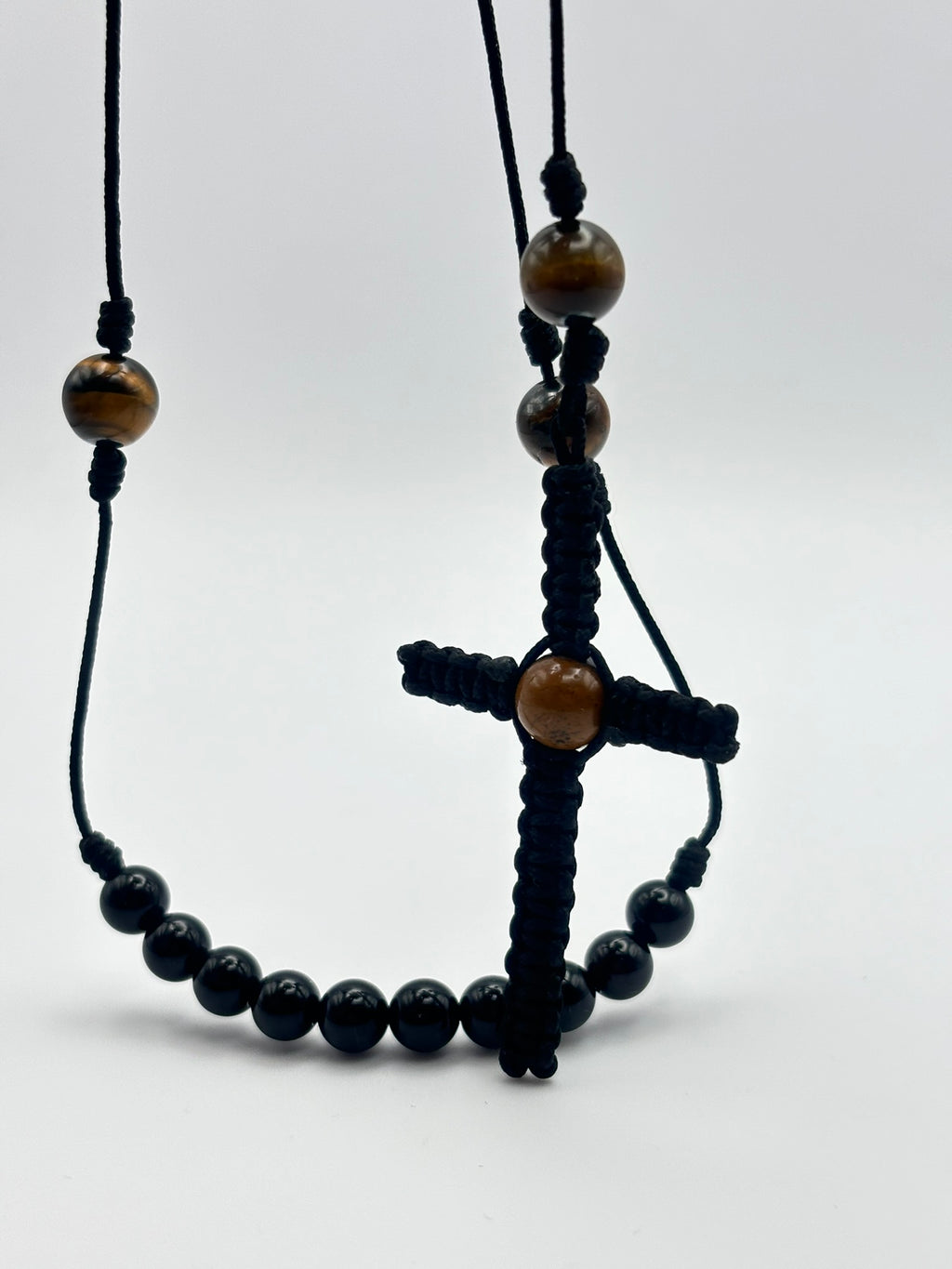 Rosario Artesanal – Ónix y Ojo de Tigre | Protección, Equilibrio y Energía