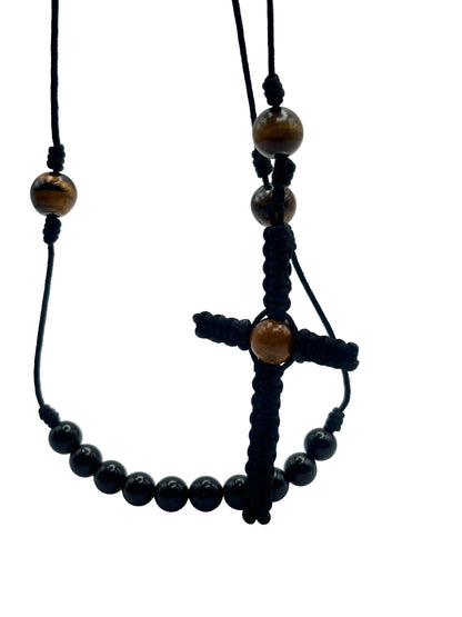 Rosario Ónix y Ojo de Tigre | Protección y Equilibrio