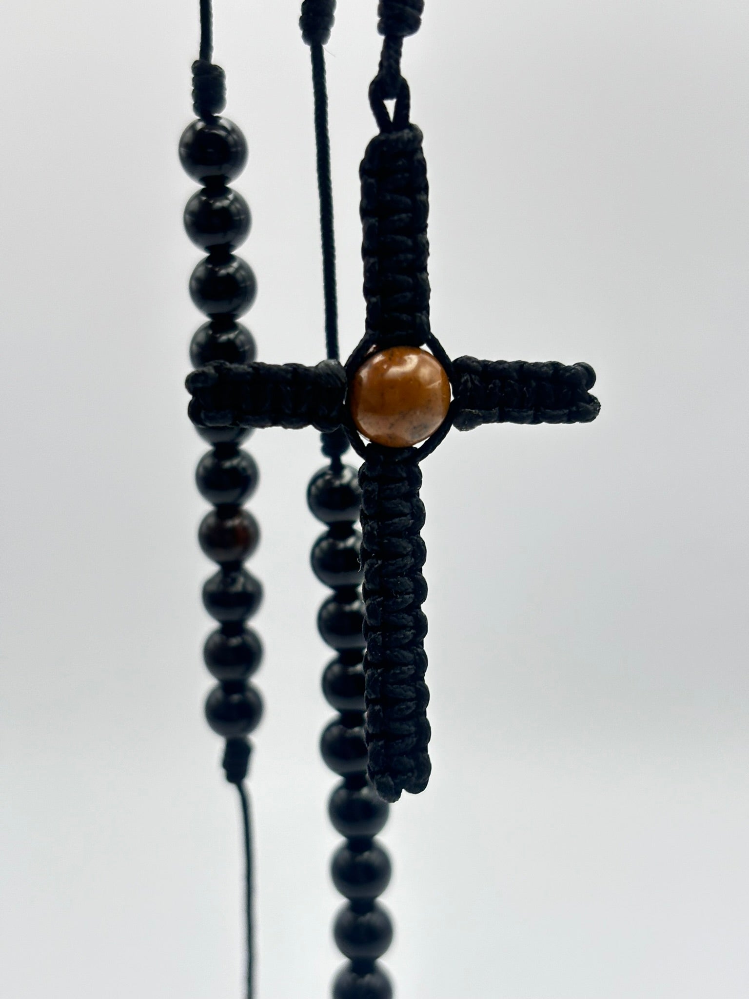 Rosario Artesanal – Ónix y Ojo de Tigre | Protección, Equilibrio y Energía