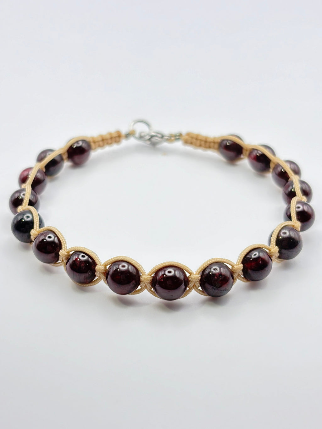 Pulsera de Granate – 7 mm | Pasión, Fuerza y Vitalidad