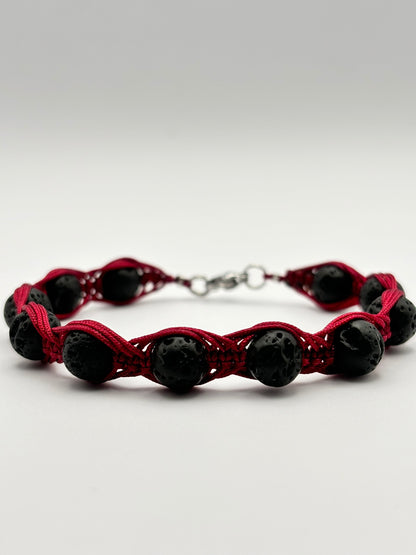 Pulsera Artesanal de Piedra Volcánica – Protección y Energía Positiva
