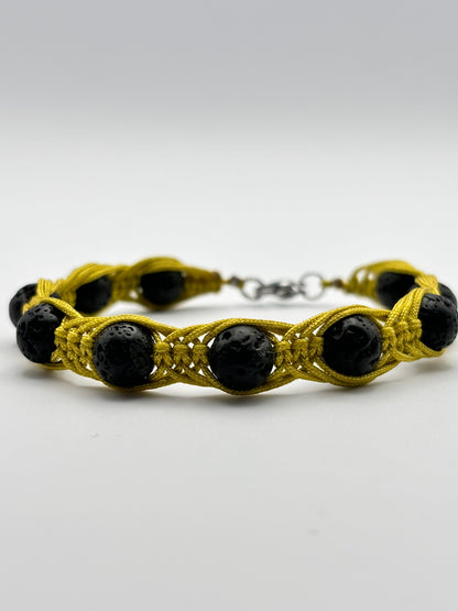 Pulsera Artesanal de Piedra Volcánica – Protección y Energía Positiva
