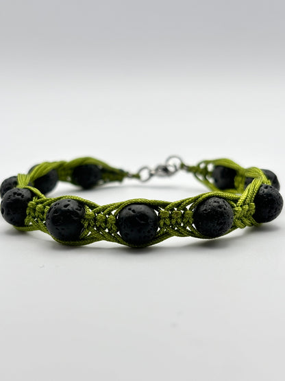 Pulsera Artesanal de Piedra Volcánica – Protección y Energía Positiva