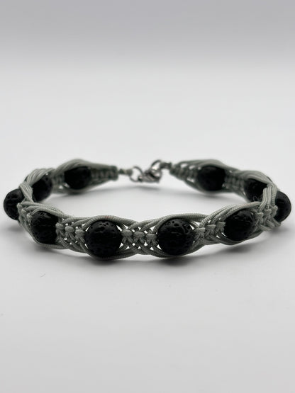 Pulsera Artesanal de Piedra Volcánica – Protección y Energía Positiva