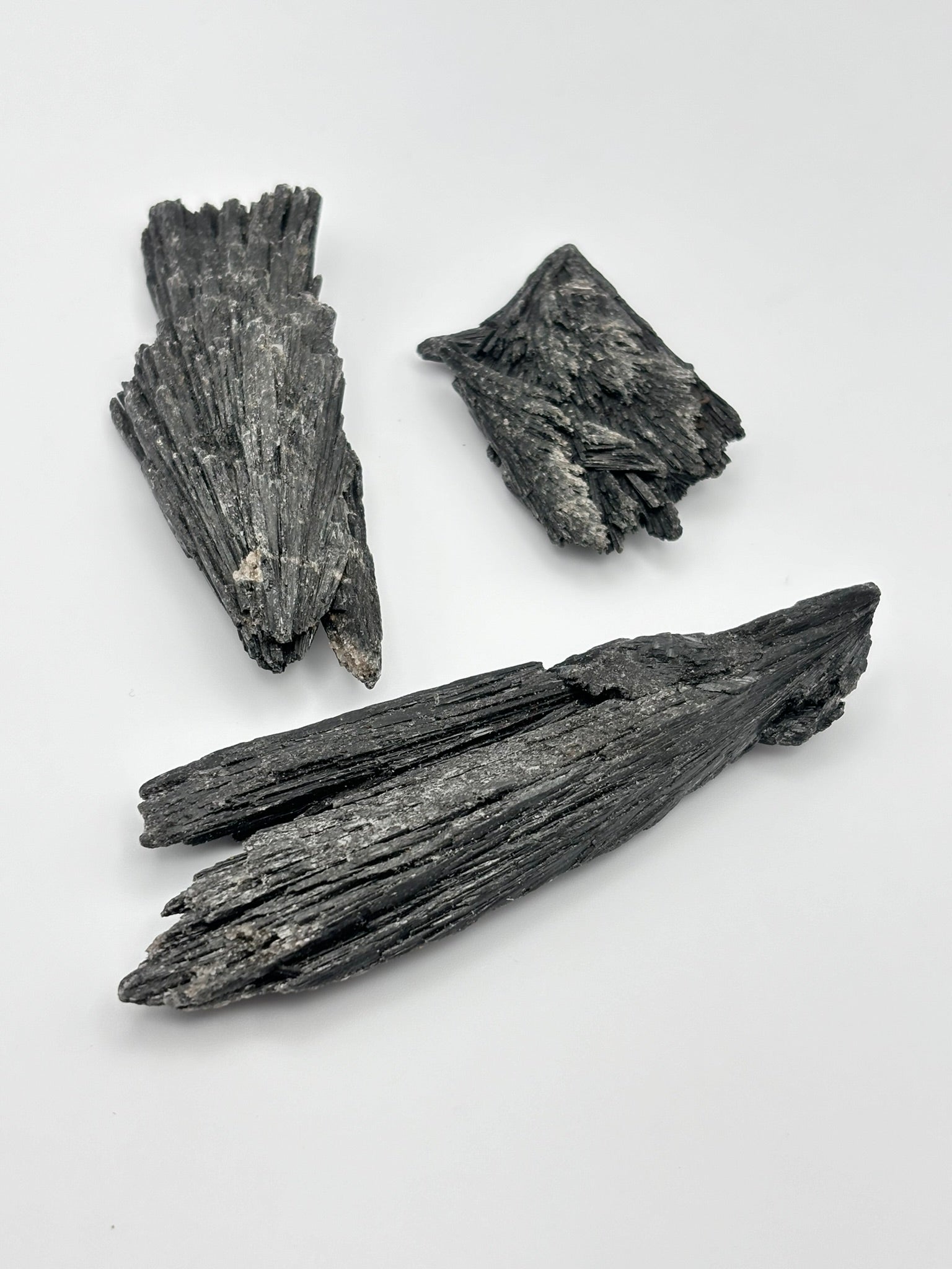 Cianita Negra en bruto– Escoba de Bruja