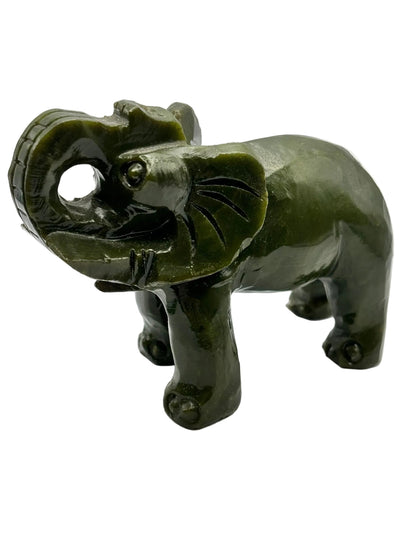 Elefante de Jade Natural – Sabiduría, Prosperidad y Protección