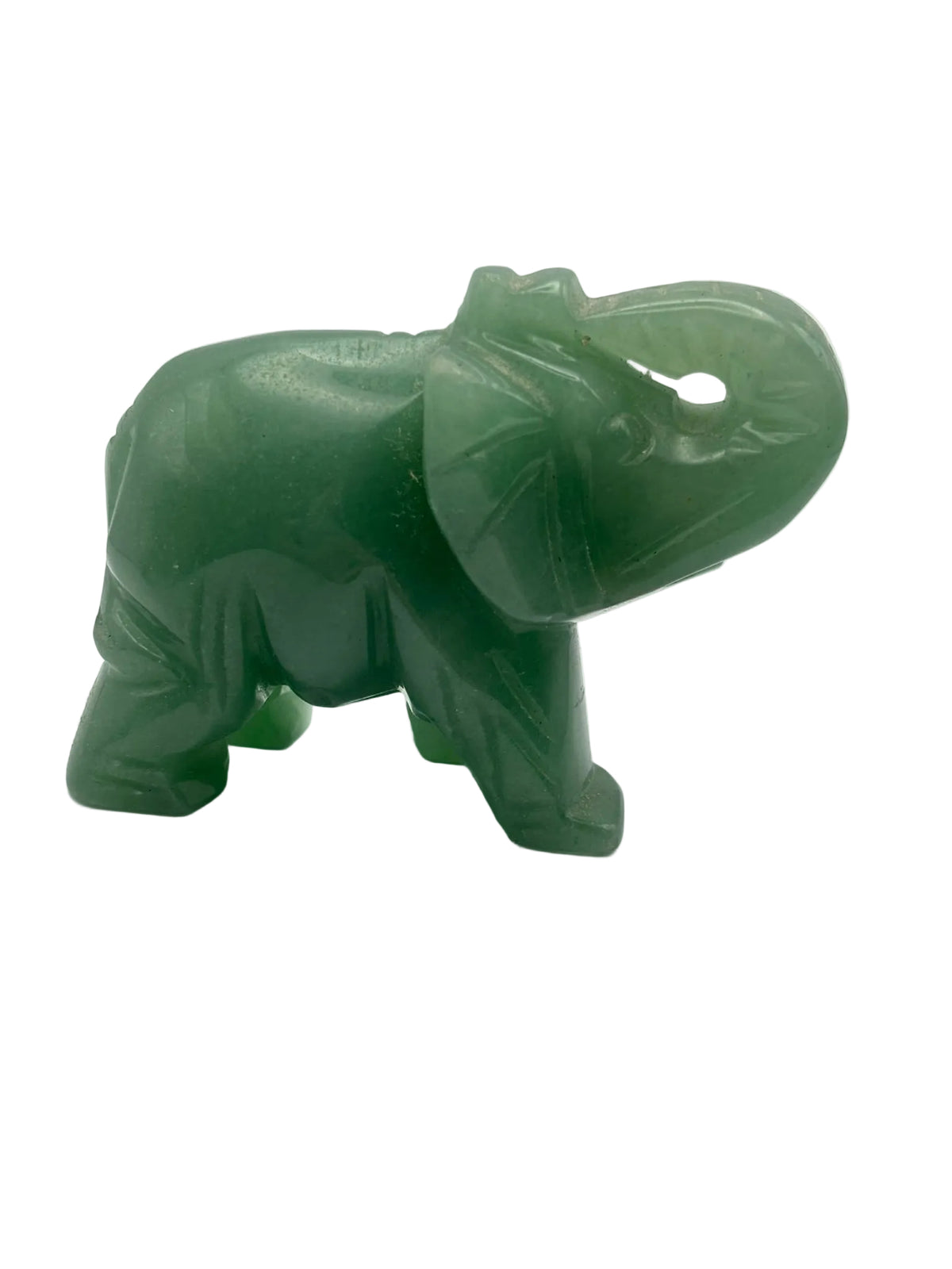 Elefante de Jade Natural – Sabiduría, Prosperidad y Protección