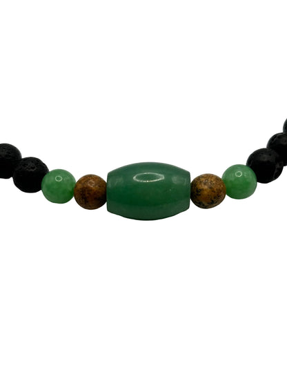 Collar Piedra Volcánica, Jade y Jaspe | Equilibrio y Energía