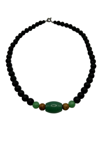 Collar Piedra Volcánica, Jade y Jaspe | Equilibrio y Energía