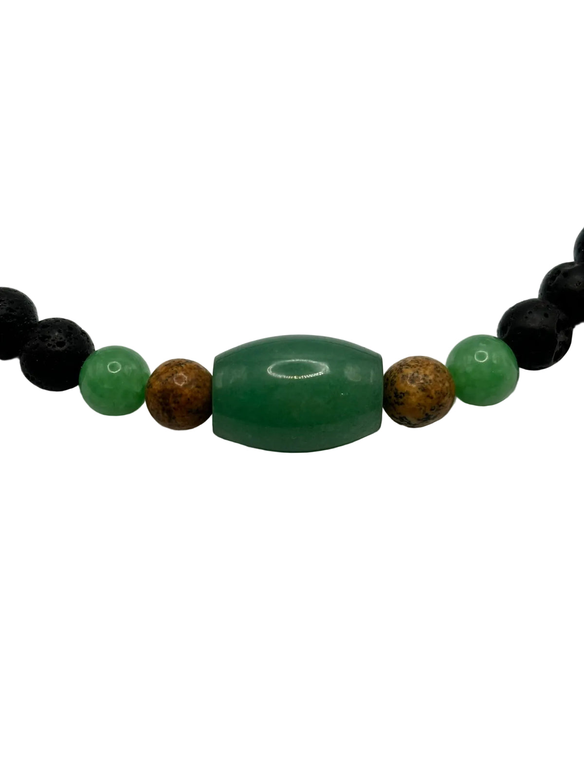Collar Piedra Volcánica, Jade y Jaspe | Equilibrio y Energía