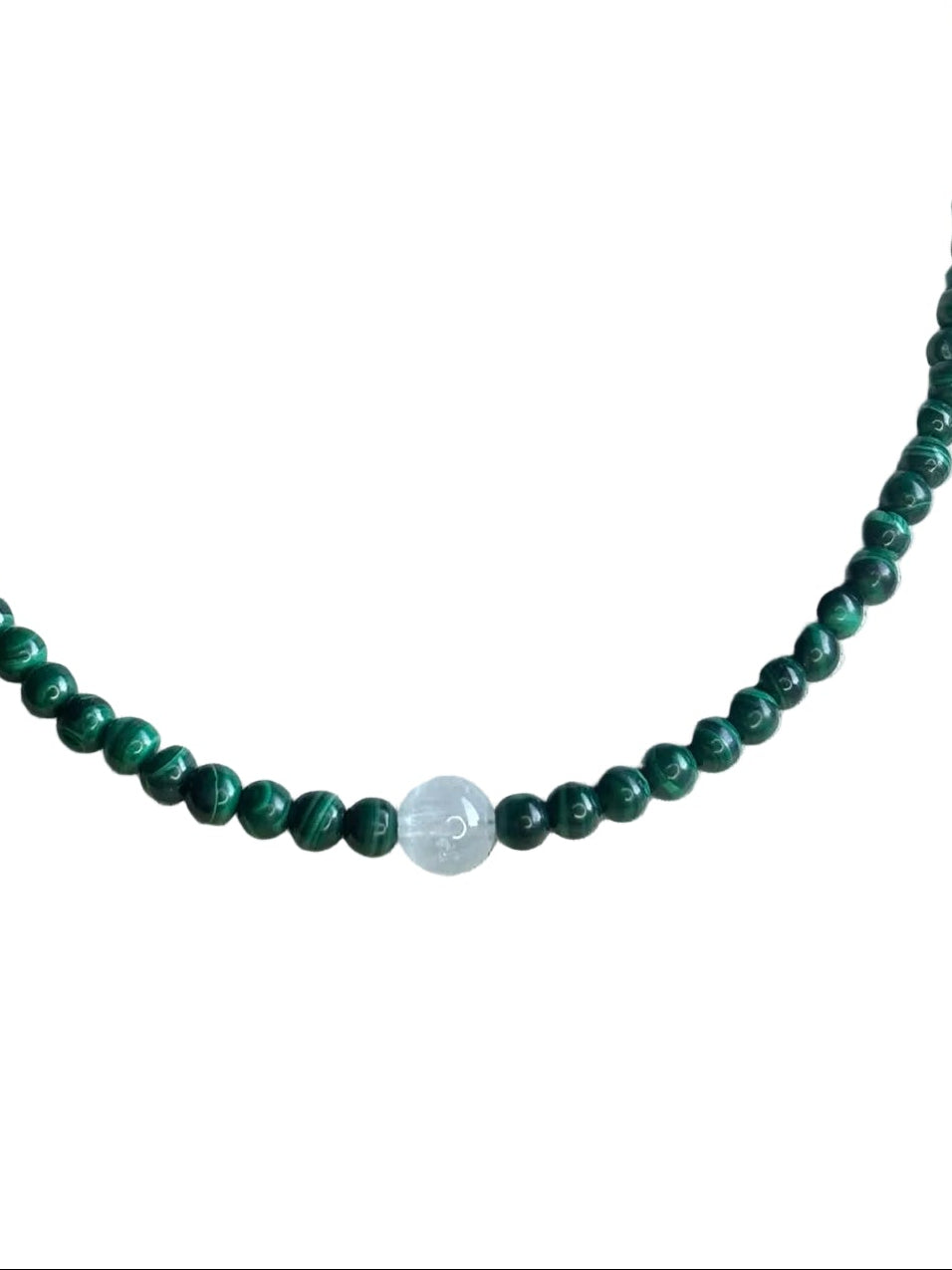 Collar Gargantilla Malaquita y Aguamarina | Protección y Serenidad