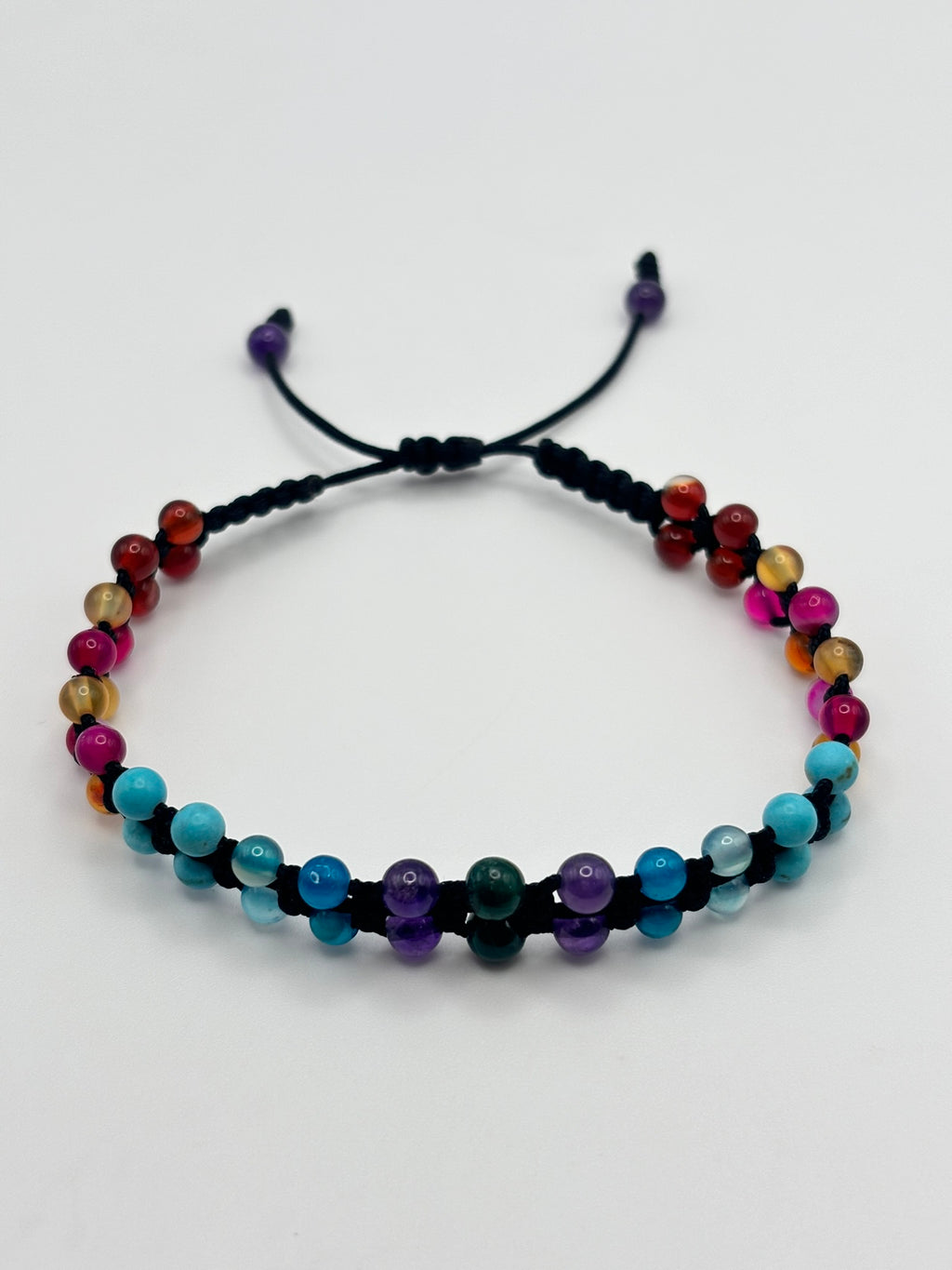 Brazalete Multicolor de Ágatas 4 mm – Protección, Motivación, Alegría y Vitalidad