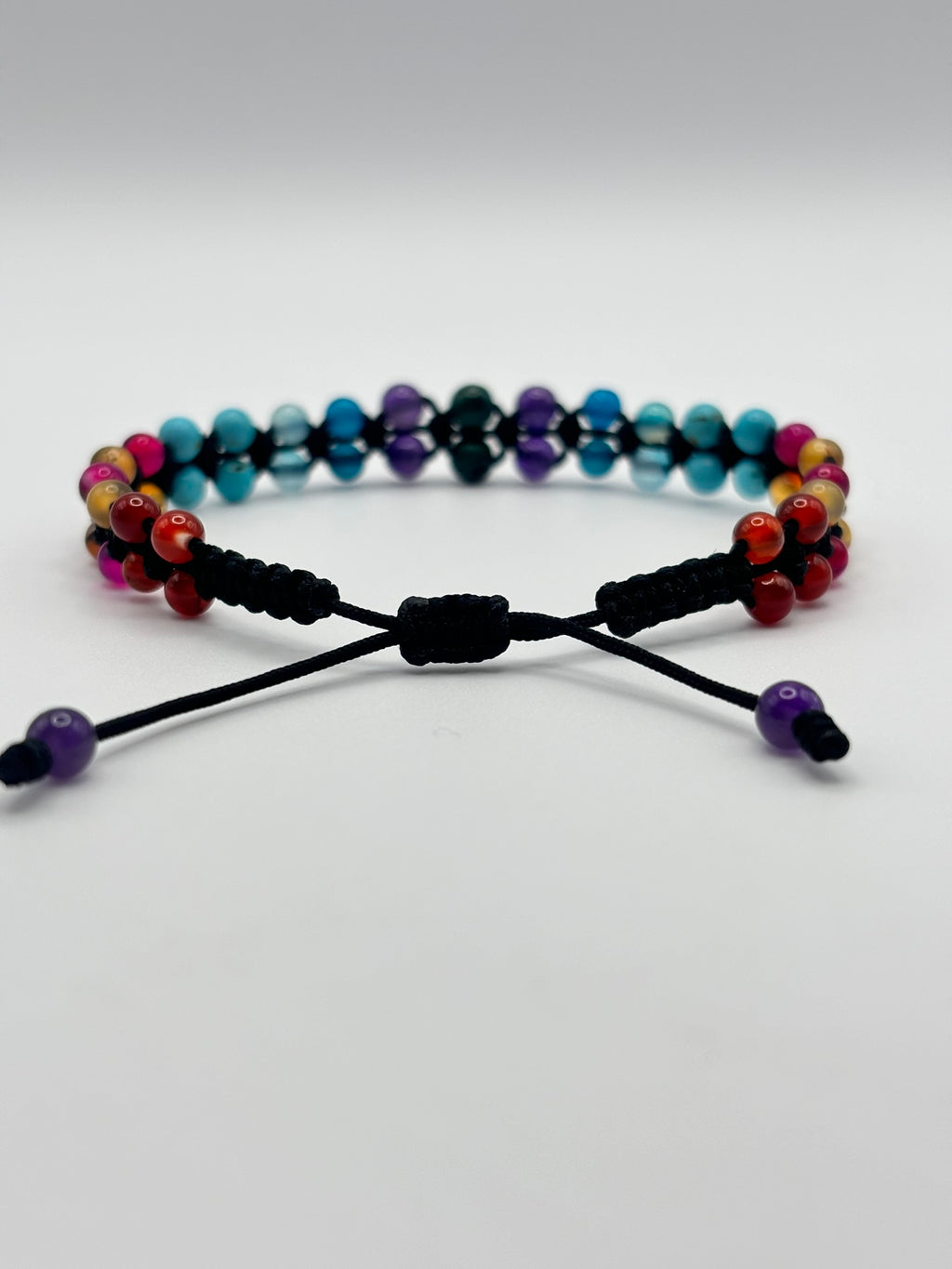 Brazalete Multicolor de Ágatas 4 mm – Protección, Motivación, Alegría y Vitalidad