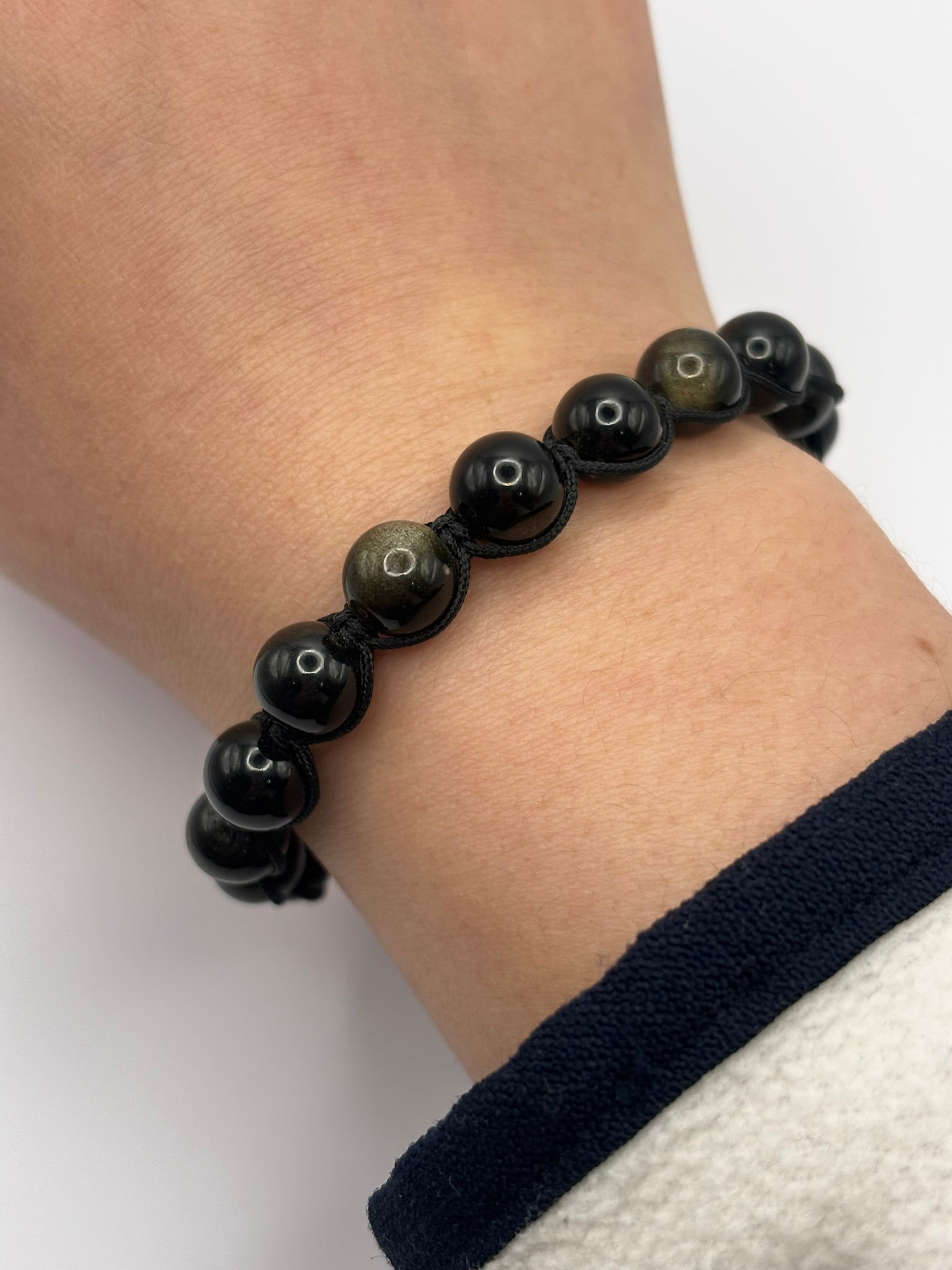 Pulsera de Obsidiana Negra – Protección, Fuerza y Limpieza Energética
