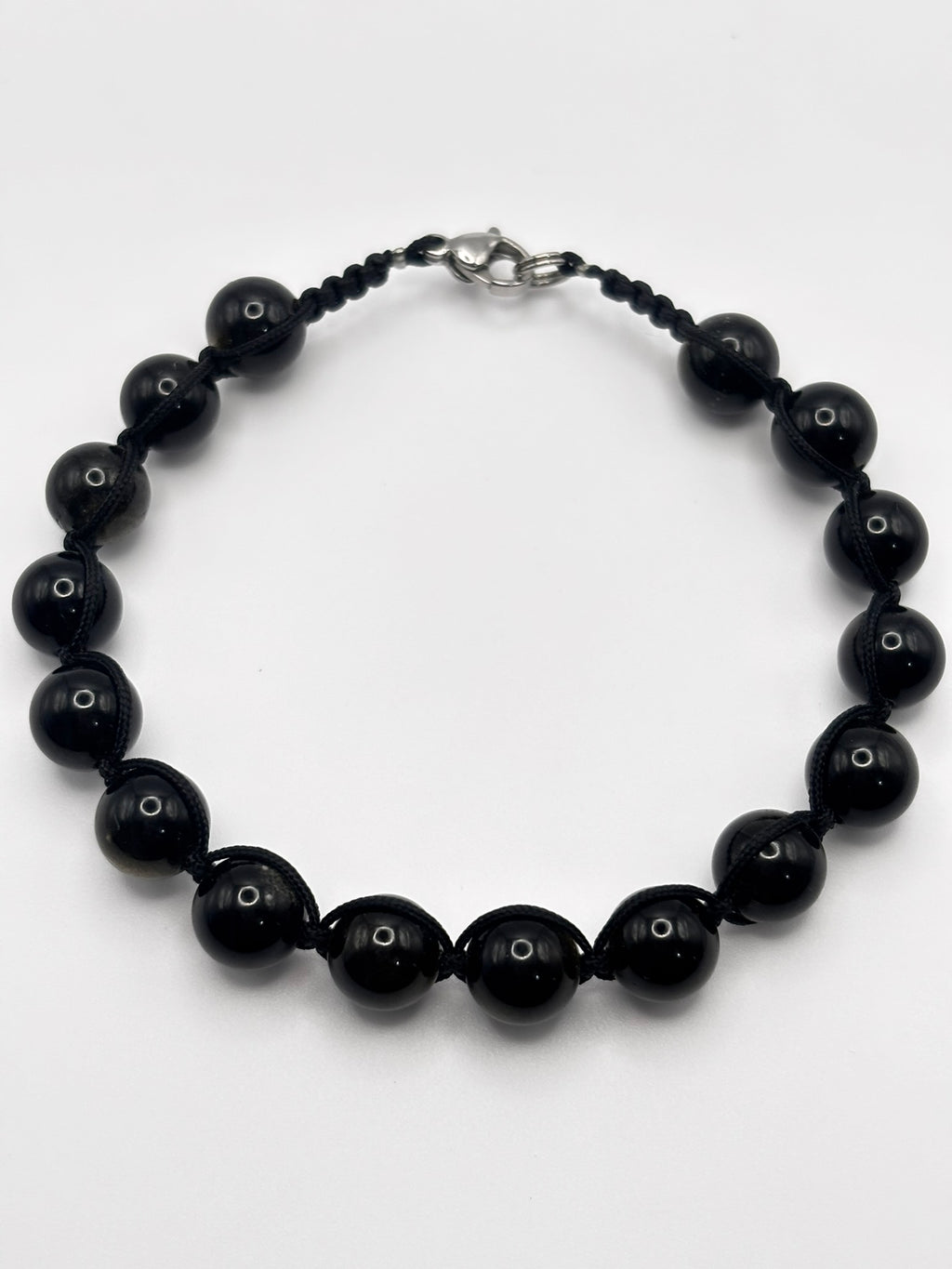 Pulsera de Obsidiana Negra – Protección, Fuerza y Limpieza Energética