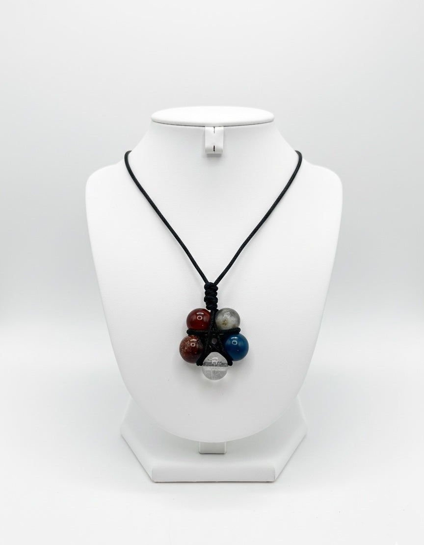 Colgante Pentagrama de 5 Puntas con los Cinco Elementos – Equilibrio Energético, Protección y Péndulo