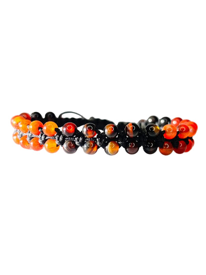 Brazalete Ágata Fuego | Vitalidad y Fuerza Interior