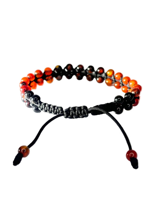 Brazalete Ágata Fuego | Vitalidad y Fuerza Interior