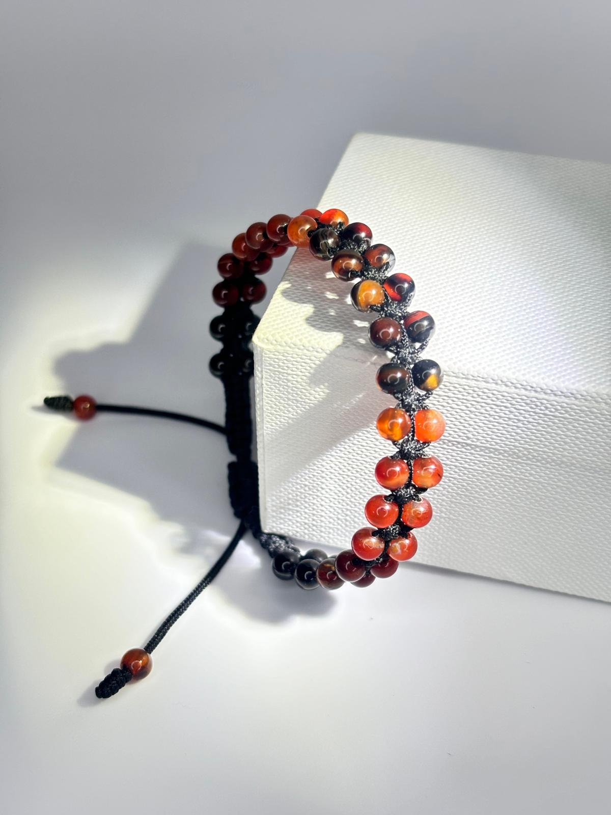 Brazalete Ágata Fuego | Vitalidad y Fuerza Interior