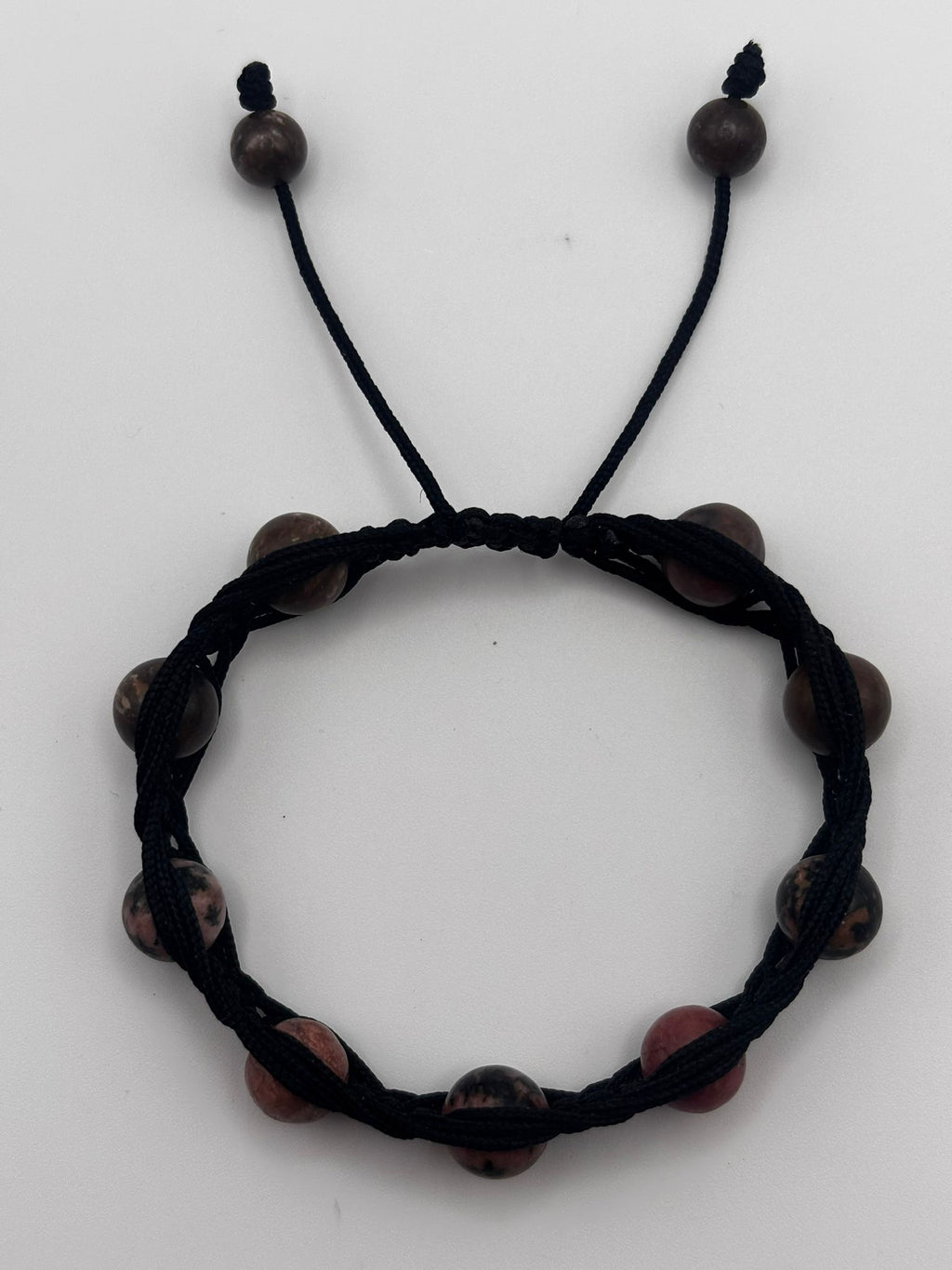 Pulsera de Rodonita 8 mm – Sanación Emocional y Equilibrio Interior