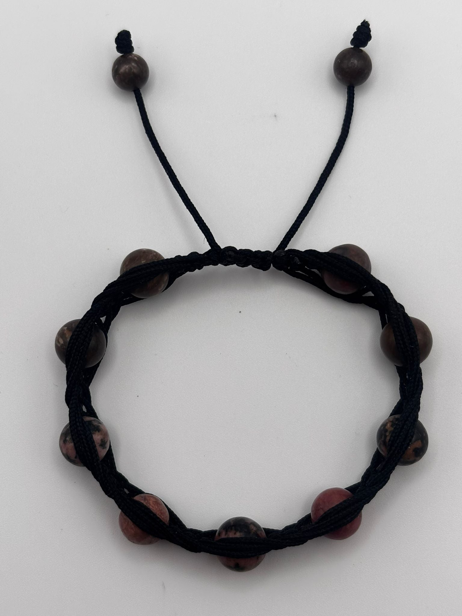 Pulsera de Rodonita 8 mm – Sanación Emocional y Equilibrio Interior